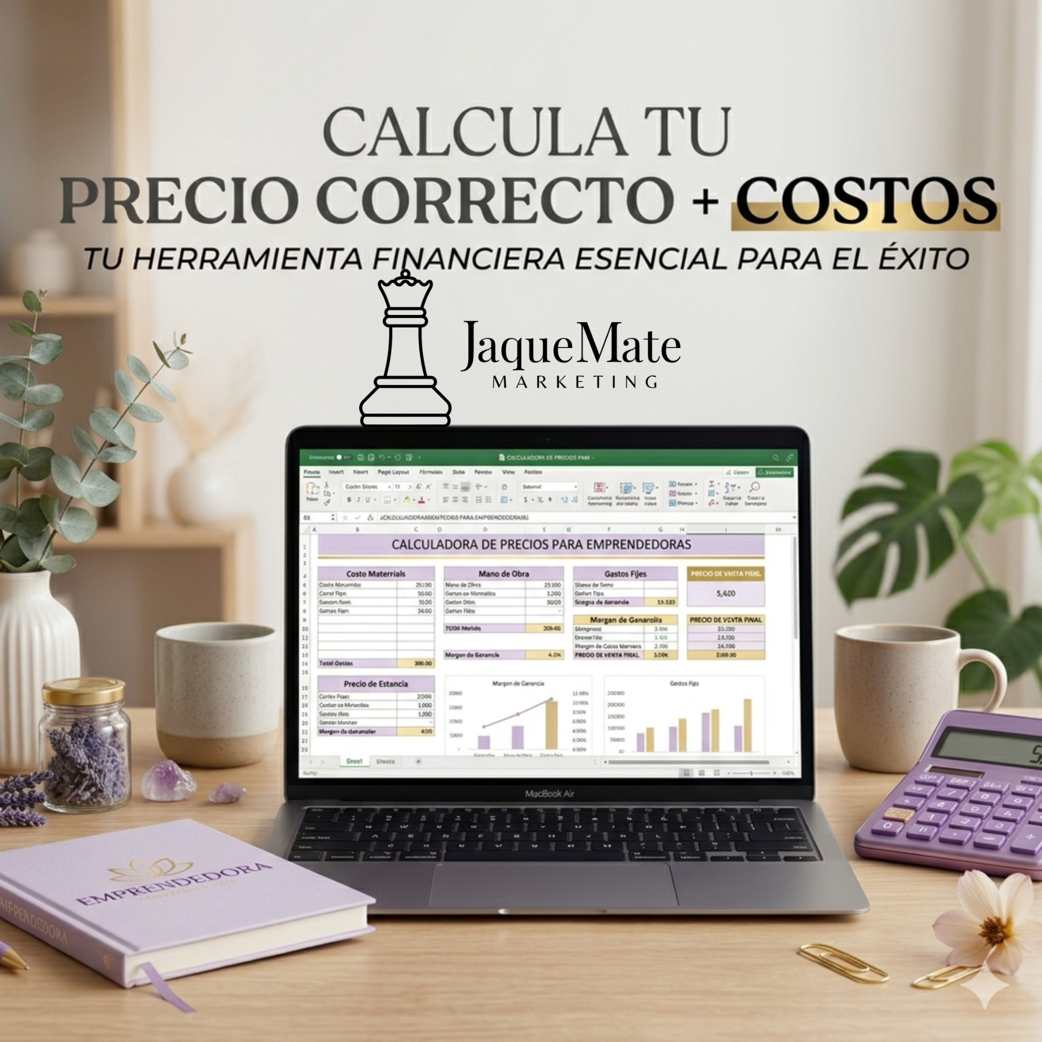 Calculadora de Precios Automatizada para Emprendedoras | Plantilla Excel